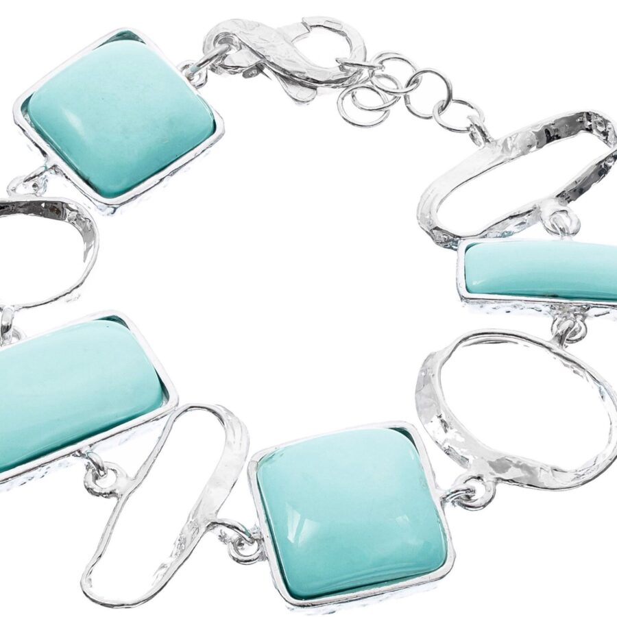 Cielo - bracciale in argento naturale e pietre