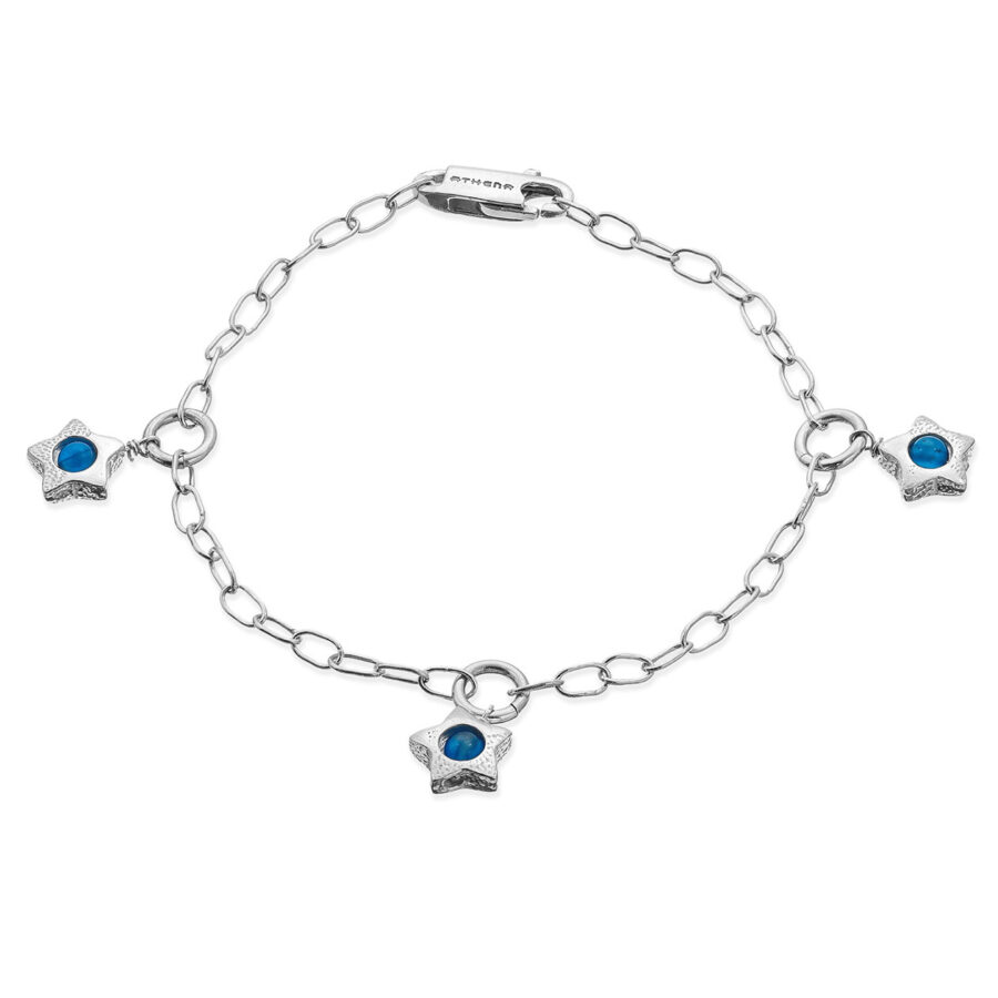 Simboli - bracciale in argento naturale e pietre