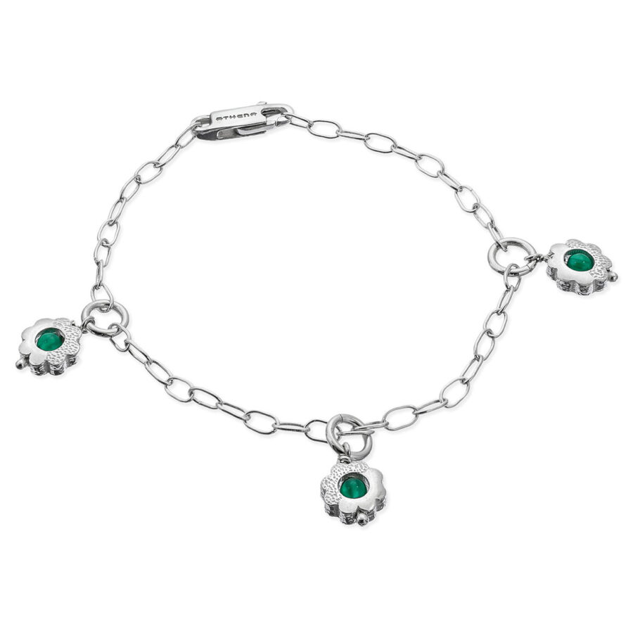 Simboli - bracciale in argento naturale e pietre