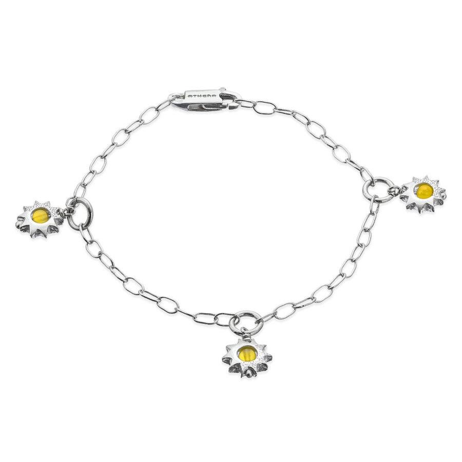 Simboli - bracciale in argento naturale e pietre