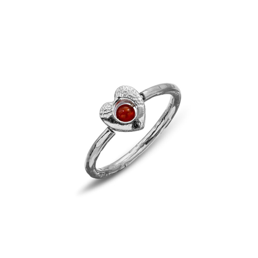 Simboli - anello in argento naturale e pietra