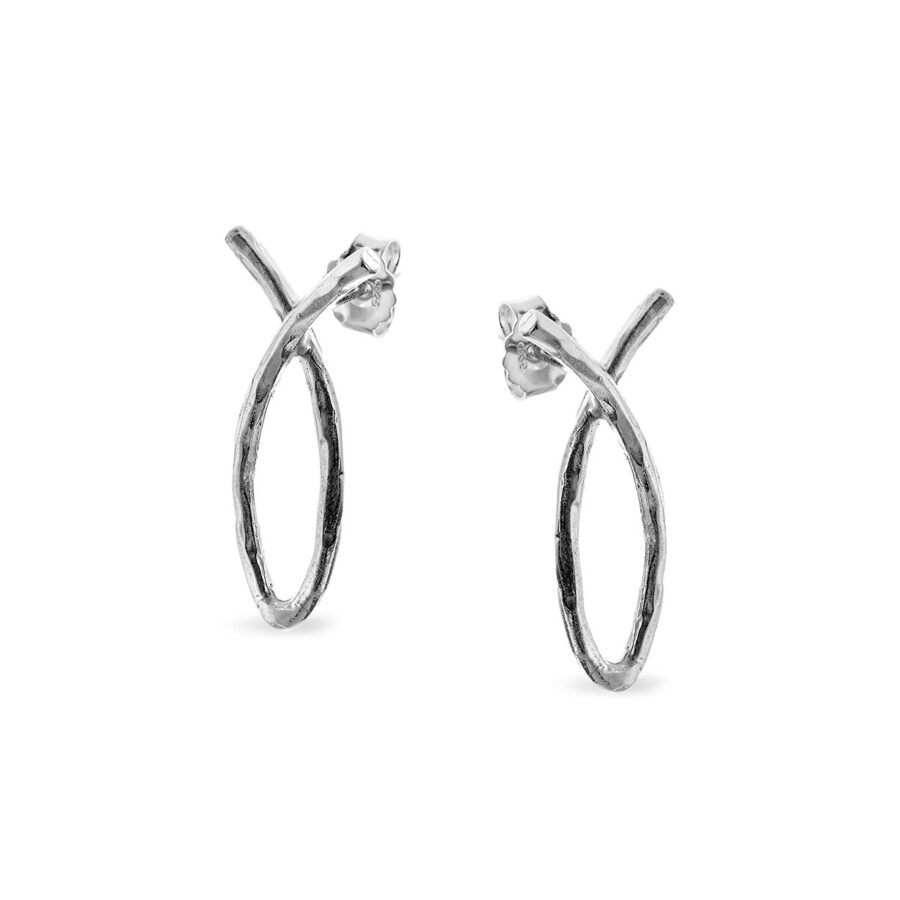 Infinity - orecchini in argento naturale