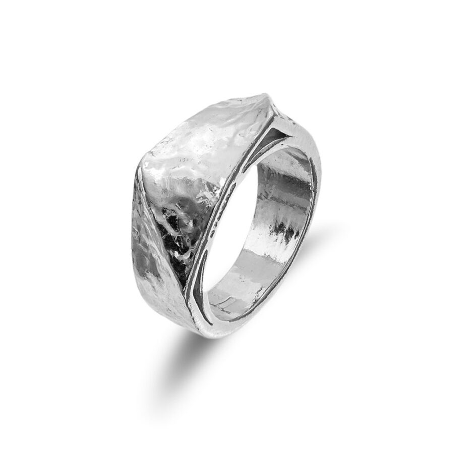 Alchemia - anello in argento naturale