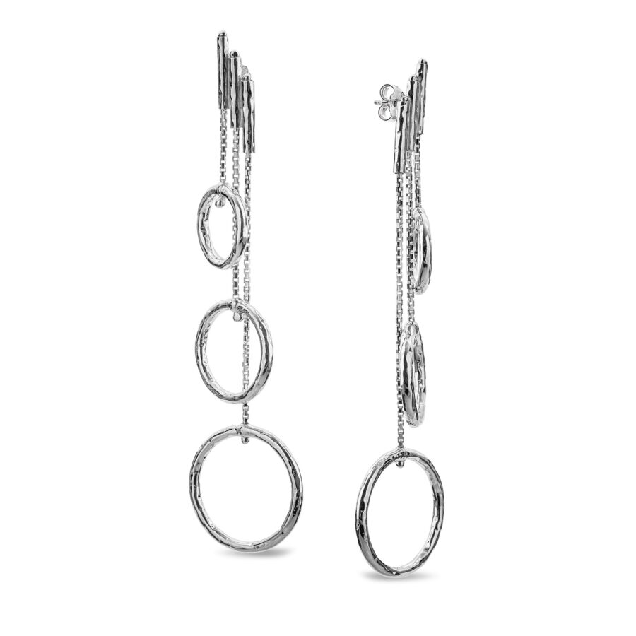 Sinuosa - orecchini in argento naturale