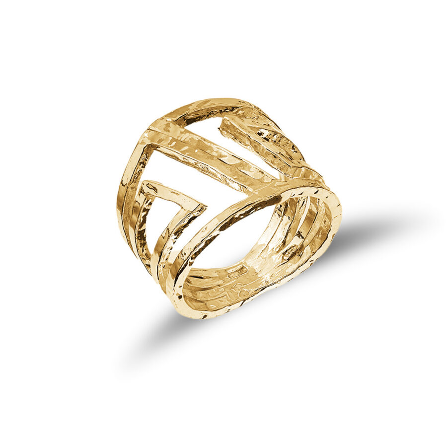 Archè - anello in argento dorato