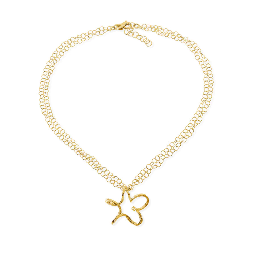 Astrea - collana in argento dorato