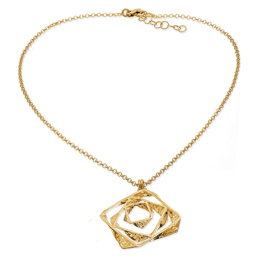 Alchemia - collana in argento dorato