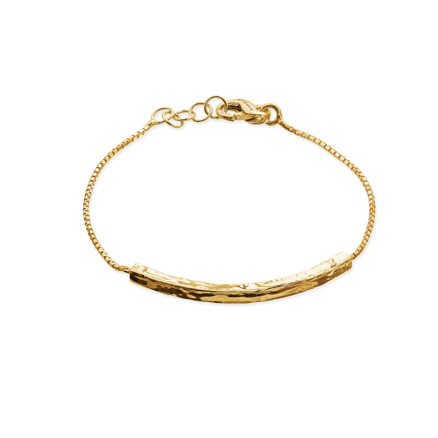 Seta - bracciale in argento dorato