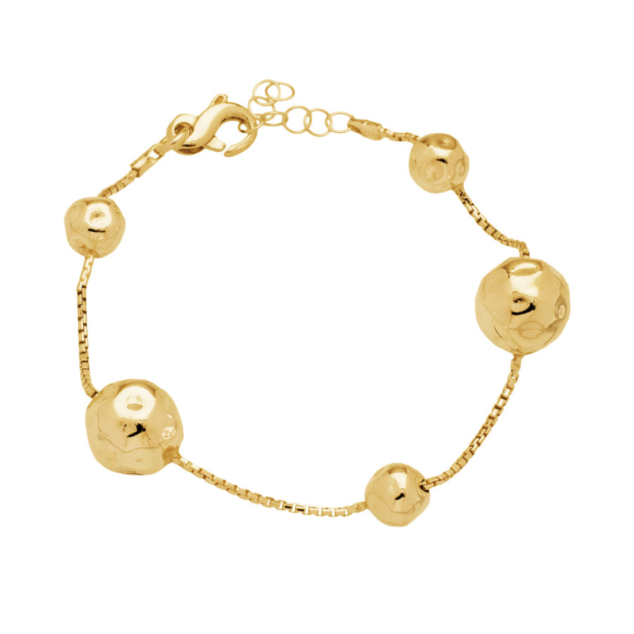 Sfera - bracciale in argento dorato