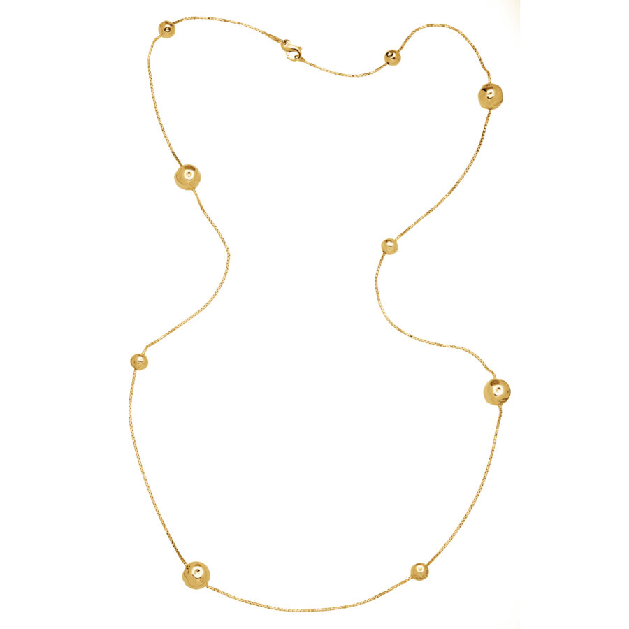 Sfera - collana in argento dorato
