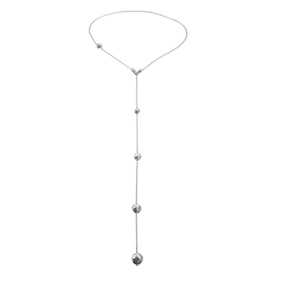 Sfera - collana in argento naturale