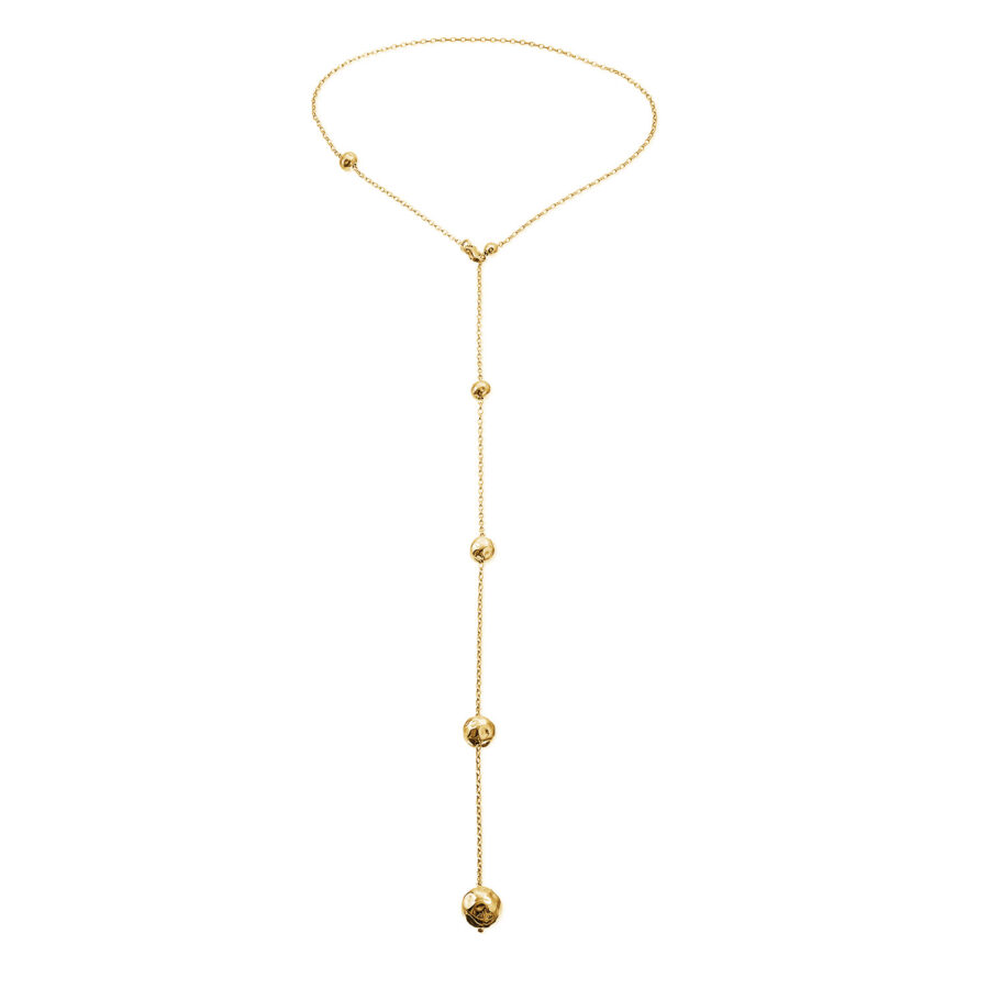 Sfera - collana in argento dorato