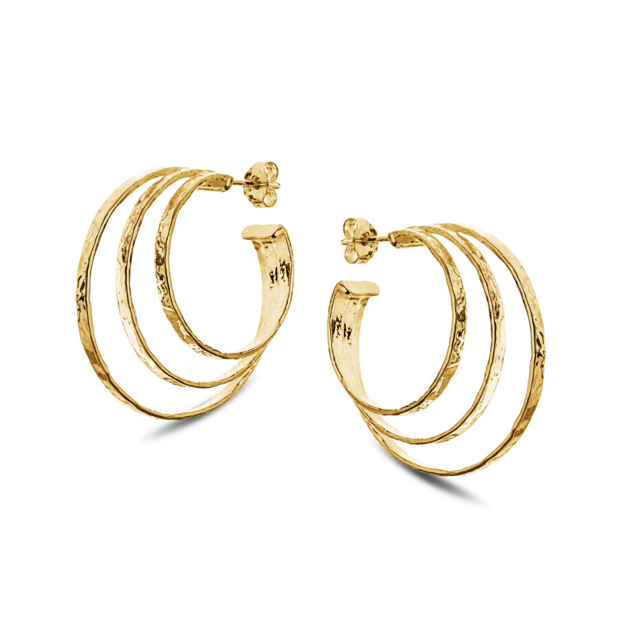 Sensi - orecchini in argento naturale dorato